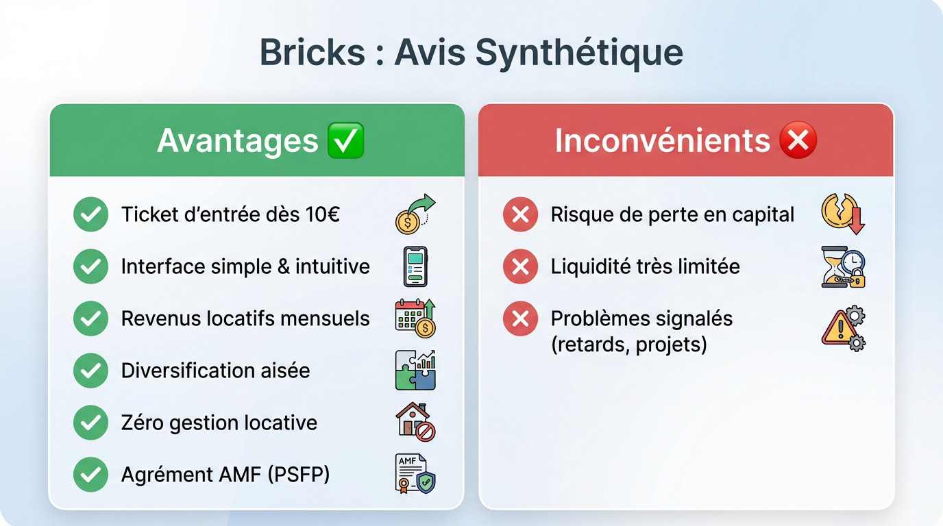 Résumé avis Bricks investissement immobilier participatif