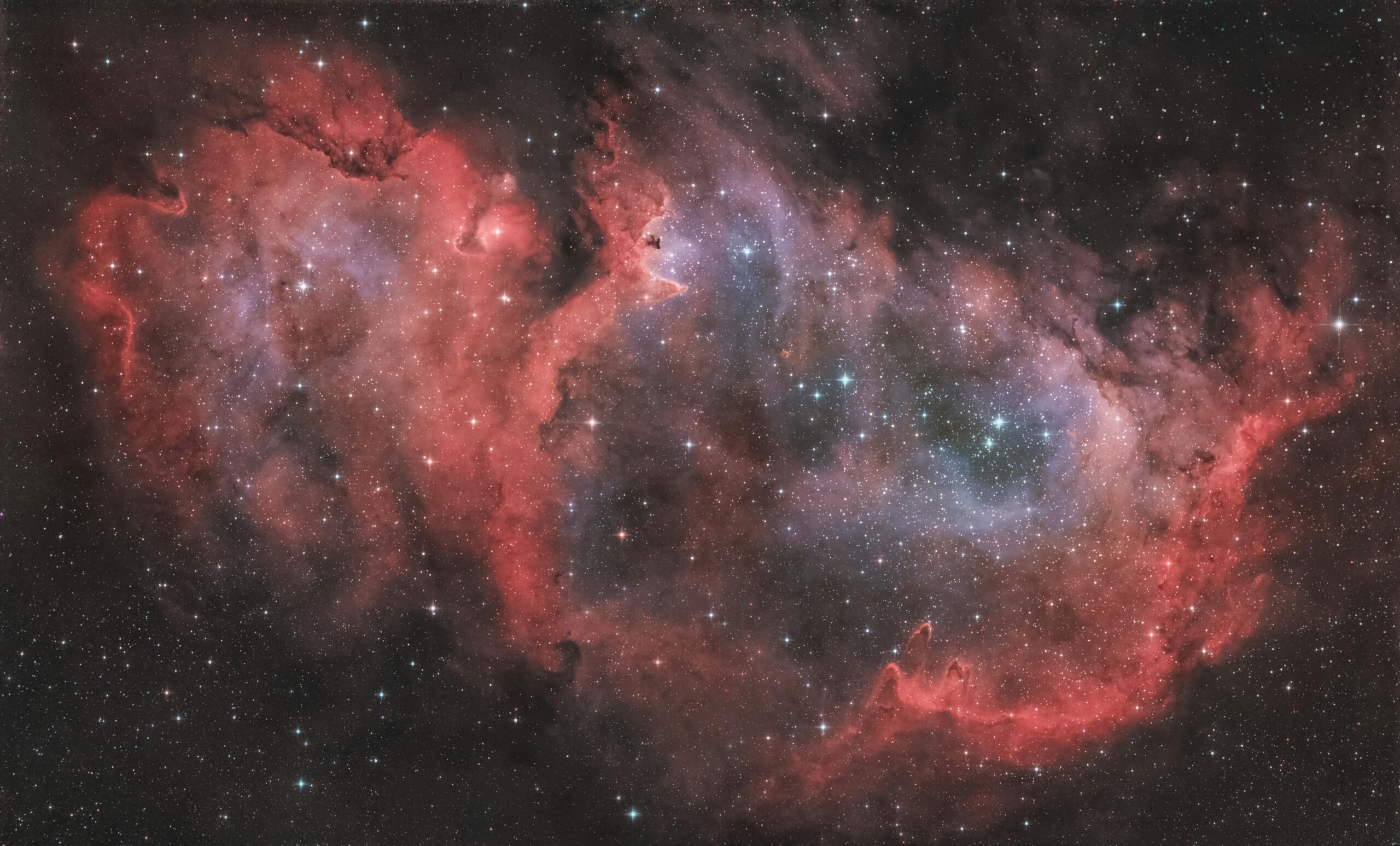 Gorgeous capture of the Soul Nebula's vivid colors and patterns in deep space.