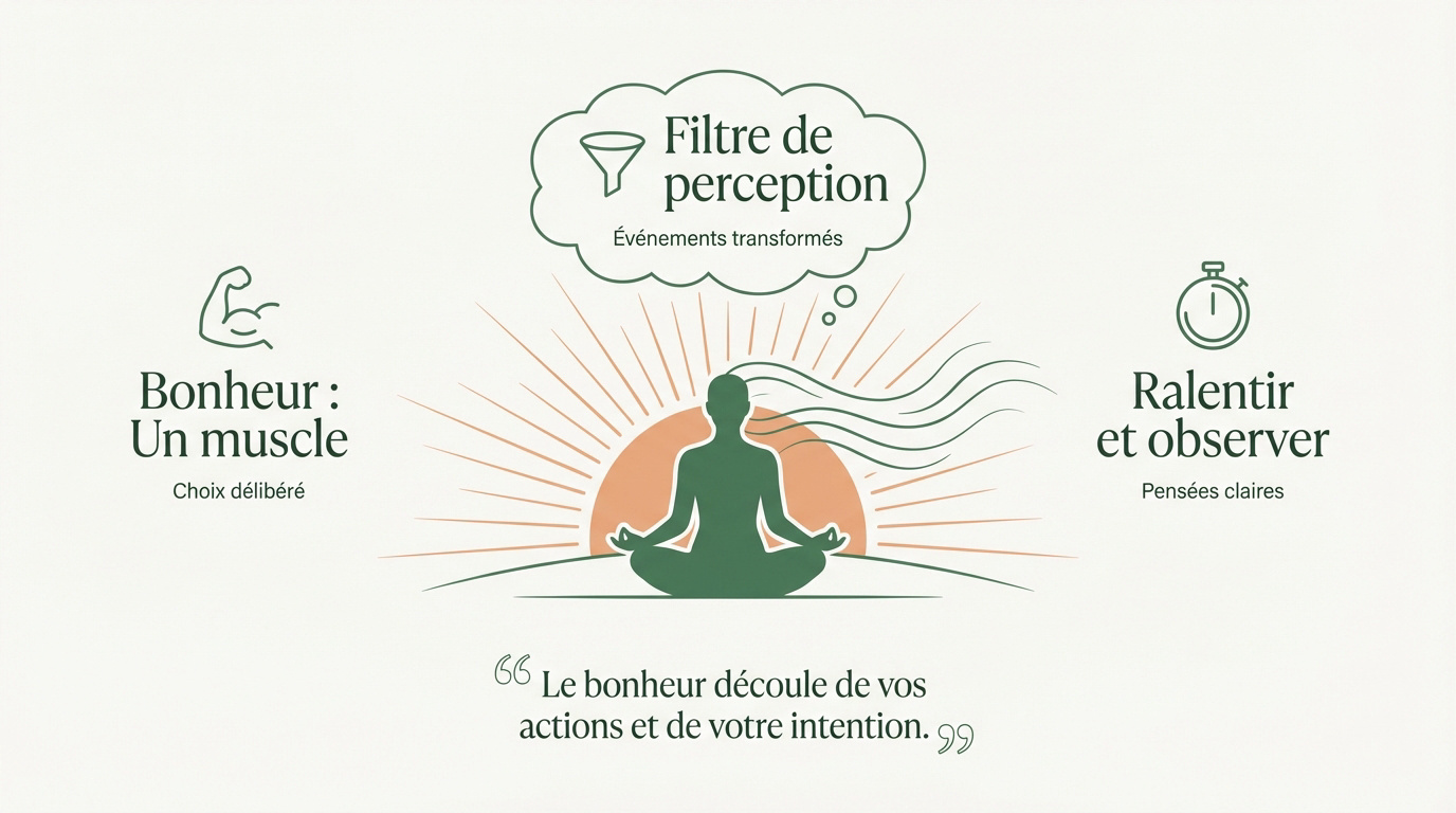Comment être heureux : tes clés pour une vie épanouie 2 Illustration d'une personne cultivant son bien-être intérieur comme un jardin